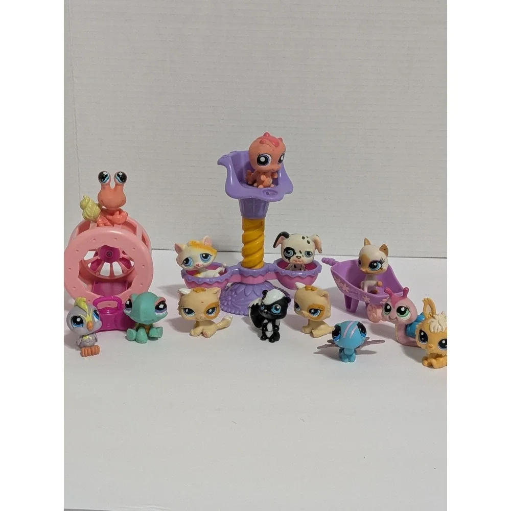 Littlest Pet Shop Lot Pets & Accessories Cats Dogs Bird Bugs Some Y2k  13 Lps